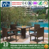 Outdoor Courtyard Garden Leisure Hotel Coffee Dining Furniture with PE Rattan (TG-JW74)