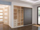 Clear Sliding Wardrobe with Interior Drawers