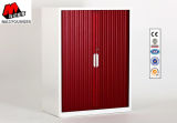 Red PVC Metal Bedroom Use Shoe Box Steel Storage Roll Door Cabinet