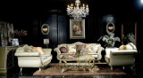 Sb33 Solid Wood Classical Royal Style Leather Sofa