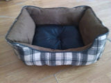 Oxford Cloth Bottom Plaid Fabric Square Luxury Dog Bed