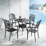 Anodized Aluminum Patio Outdoor Garden Furniture Dining Chairs for Four Persons