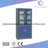 Fashion Design Power Coated Office File Metal Cabinet with Glass Door