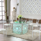 Luxury Colour LED light Wedding Table Banquet Table with Wedding Party