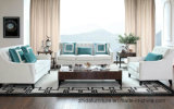 White Fabric Recliner Living Room Sofa