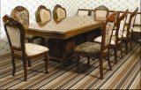 Hotel Furniture/Luxury Dining Room Sets/European Style Restaurant Furniture/Golded Foil Dining Sets (CHN-019)