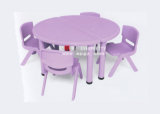High Quality 4-Seaters Kids Plastic Round Table and Chair (SF-17K-1)