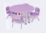 High Quality 4-Seaters Kids Plastic Round Table and Chair (SF-17K-1)