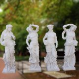 Hand Carved Four Season Lady of Marble Statue for Decoration