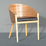 Modern Cafe Used Leather Seat Plywood Tub Chair (SP-EC637)