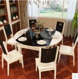 Good Quality of Dinner Table with Tempered Glass on Top