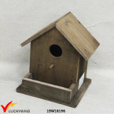 Antique Natural Wooden Old Fashioned Decorative Pick Birdhouse