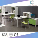 Simple White Office Table with File Cabinet (CAS-W1890)