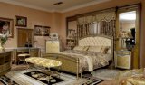 0016 Conicalness Legs Classical Royal Golden Color Bed Room Collection