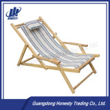 L111 Foldable Reclining Beach Deck Chair with Armrest