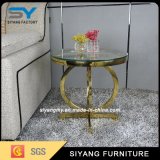Hot Sale Stainless Steel Furniture Glass Side Tea Table