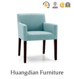 Blue Fabric Wooden Dining Chair with Armrest (HD084)