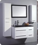 MDF Bathroom Cabinet with Glass Basin