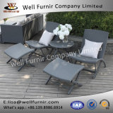 Well Furnir WF-17011 Rattan 5 Piece Seating Group with Back Pillows