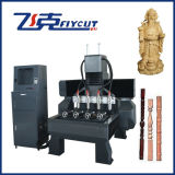 Multi-Function 4 Heads Flat Rotary CNC Machine for Cylinder Materials