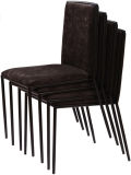 Restaurant Furniture Stacking Fabric Dining Chair in Black (FOH-BCC30)