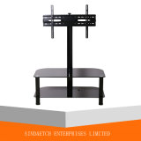 Glass Cart Stand Two Tier TV Stand