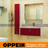 Oppein Modern Red Lacquered Wooden Bathroom Cabinet (OP15-202B)