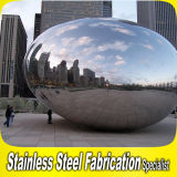 Keenhai 2018 Hot Sale Landscaping Stainless Steel Oval Sphere Sculpture