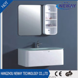 New PVC Modern White Glass Basin Bathroom Cabinet