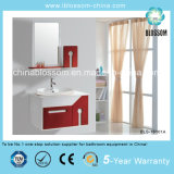 Christmas Red Color Wall Mounted PVC Bathroom Vanity, Cabinet (BLS-16101A)