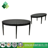 Custom Furniture Ashtree Frame Black Glass Table for Sale