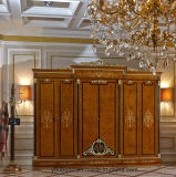 0038 Import Beech Solid Wood Carved by Hand Style Wardrobe