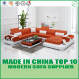 New Home Furniture Leather Office Coversation Sofa with LED Light
