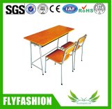 Wooden Double Student Desk&Chair /School Furniture Sets (SF-29D)