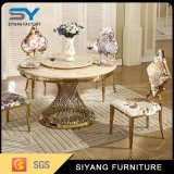 Home Furniture Gold Restaurant Chair with Floral Cloth