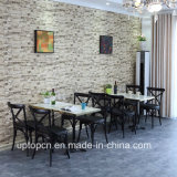 Modern Dining X Back Chair Wood and Table for Restaurant (SP-CT843)