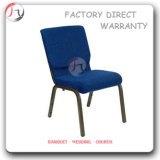 Upholstered Sky-Blue Fabric Stacking Waiting Chairs (JC-67)