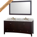 Fed-1569 72 Inch Elegant Cupc Double Sinks Marble Top Modern Bathroom Cabinets