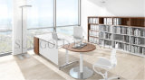 Modern Appearance Polished Office Desk with Semi-Circle Side Table (SZ-OD603)