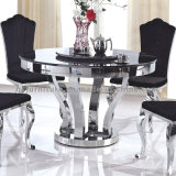 Dining Furniture Metal Base Round Marble Dining Table