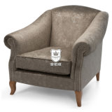 Hotel Classical Velvet Sofa Set with Curve Arms and Legs