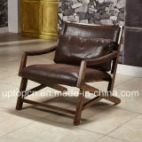 Leisure Dark Brown Wooden Restaurant Furniture Chair with Armrest (SP-EC849)