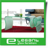 Elephant Bent Glass Coffee Table in Frosted Color