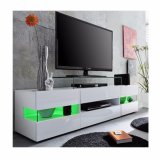 White High Gloss LED TV Unit Cabinet Stand
