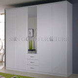 Wooden Wardrobe Armoire in Pure White (SZ-WD011)