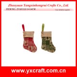 Christmas Decoration (ZY16Y133-3-4 14CM) Christmas Winter Sock Crafts Christmas Decorations