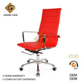 Red Leather Swivel Boss Computer Chair (GV-OC-H132)