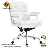 While Leather Manager Swivel Office Chair (GV-ES104)