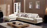 Beige Modern Leather Corner Sofa