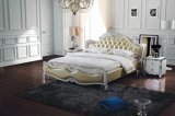 Europe Classical Style Genuine Leather Bed (SBT-5869)